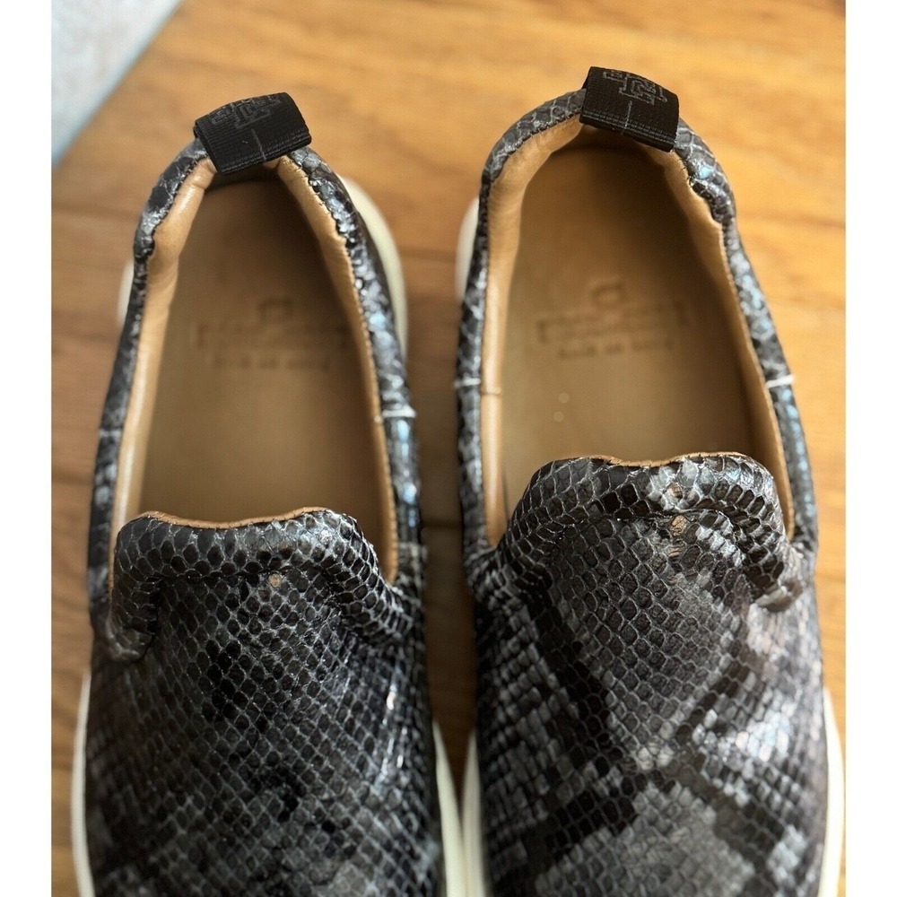 Esse Ut Esse Python Embossed Leather Slip-On Snea… - image 6
